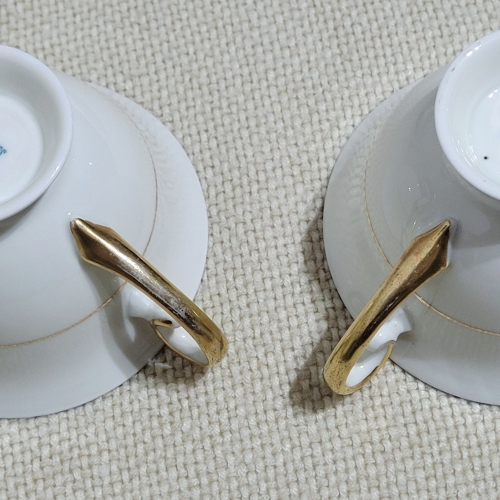 Vintage Cottswold Footed Boullion Cup & Saucer (2 Sets) Made in Bavaria - Picture 8 of 16